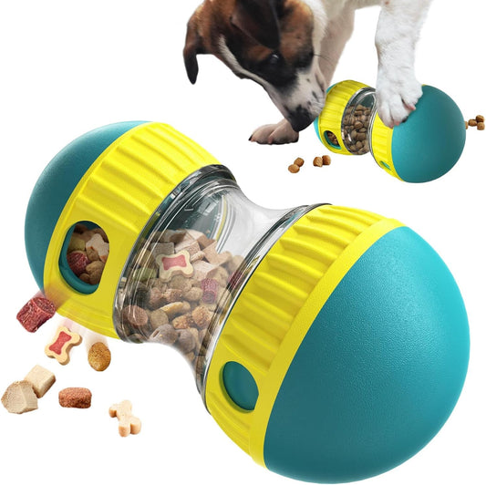 YXX TECH Interactive Food Puzzles Ball for Dogs Adjustable Treat Dispensing Slow Feeder Mentally Stimulating Boredom Relief Toy XL Blue